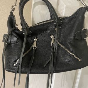 Black leather Rebecca Minkoff bag